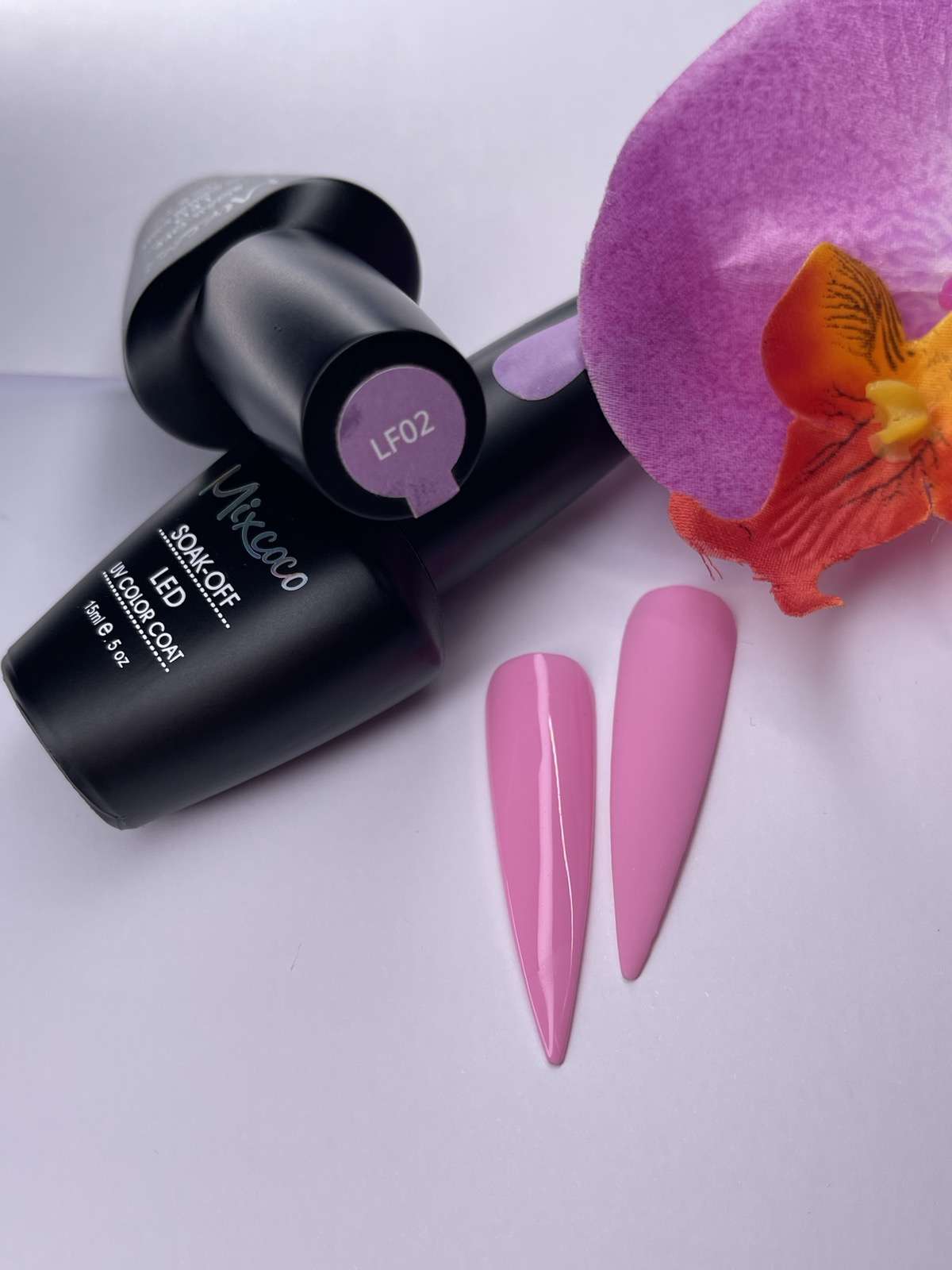 LF-002 Ημιμόνιμο Βερνίκι Mixcoco 15ml (Ροζ Λιλά)