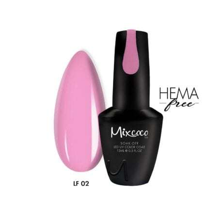 LF-02 Ημιμόνιμο Βερνίκι Mixcoco 15ml (Ροζ Λιλά)