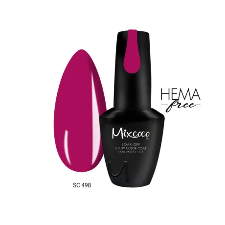 SC-498 Ημιμόνιμο Βερνίκι Mixcoco 15ml (Clear Ματζέντα)
