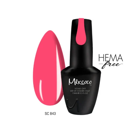 SC-843 Ημιμόνιμο Βερνίκι Mixcoco 15ml (Fluo-Φούξια Έντονο)