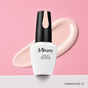Rubber Base 18 Shimmer Cover Pink (Βάση Καουτσούκ) Mixcoco 15ml