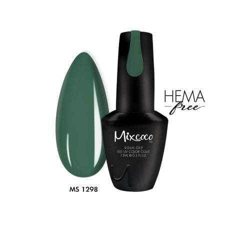 MS-1298 ΗΜΙΜΟΝΙΜΟ ΒΕΡΝΙΚΙ MIXCOCO 15ML (DARK OLIVE GREEN)