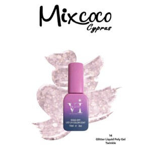 GLITTER LIQUID POLY GEL 14 TWINKLE 15ML