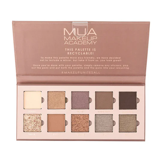 MUA 10 SHADE EYE PALETTE VELVET NUDES - Image 2