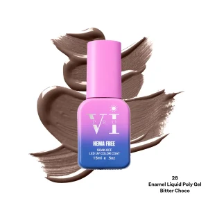 ENAMEL LIQUID POLY GEL 28 BITTER CHOCO 15ML