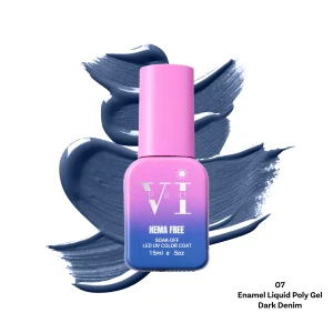 ENAMEL LIQUID POLY GEL 07 DARK DENIM 15ML