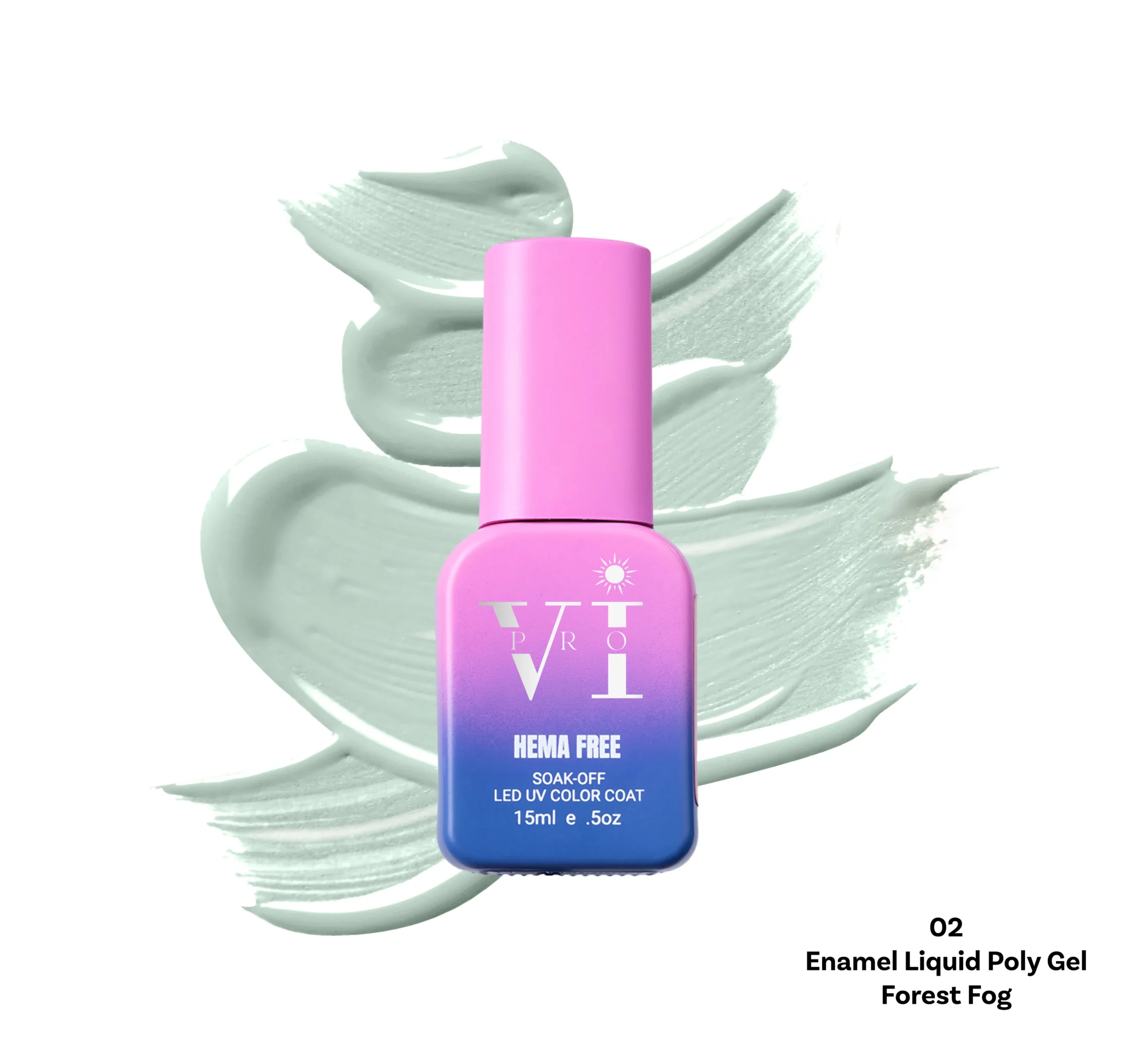 ENAMEL LIQUID POLY GEL 02 FOREST FOG 15ML
